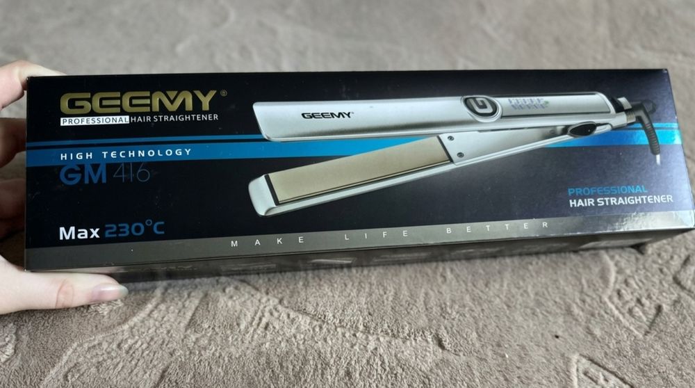 НОВЫЙ  выпрямитель для волос GEEMY GM 416 (в коробке)