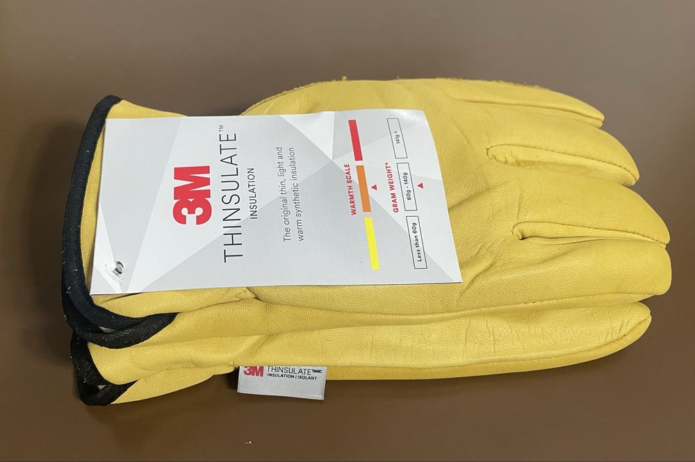 Зимние универсальные кожаные перчатки с утеплителем 3M Thinsulate