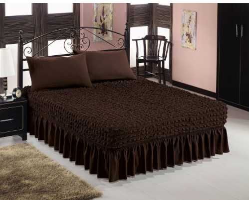 Husa pat dublu + 2 fete de perna,bumbac elasticizat