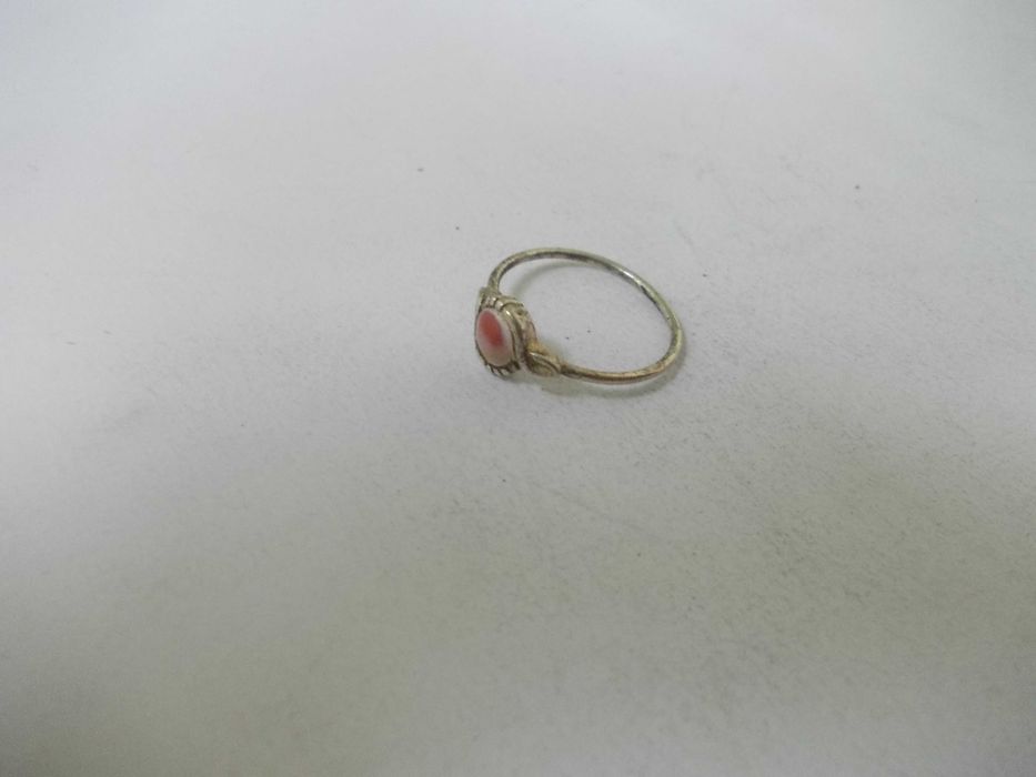 Inel vechi din argint cu piatra (3)