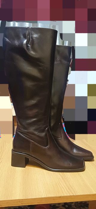 Cizme piele inalte