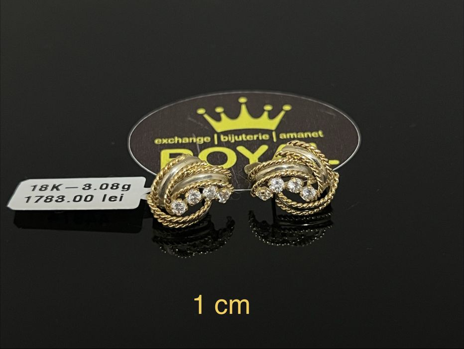 Bijuteria Royal CB : Cercei dama aur 18K 3,08gr