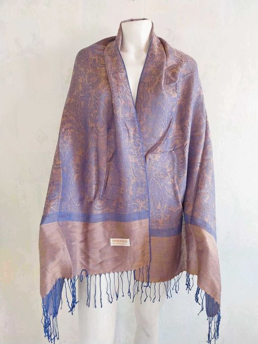 Индийски шалове PASHMINA, Дълги широки шалове с ресни
