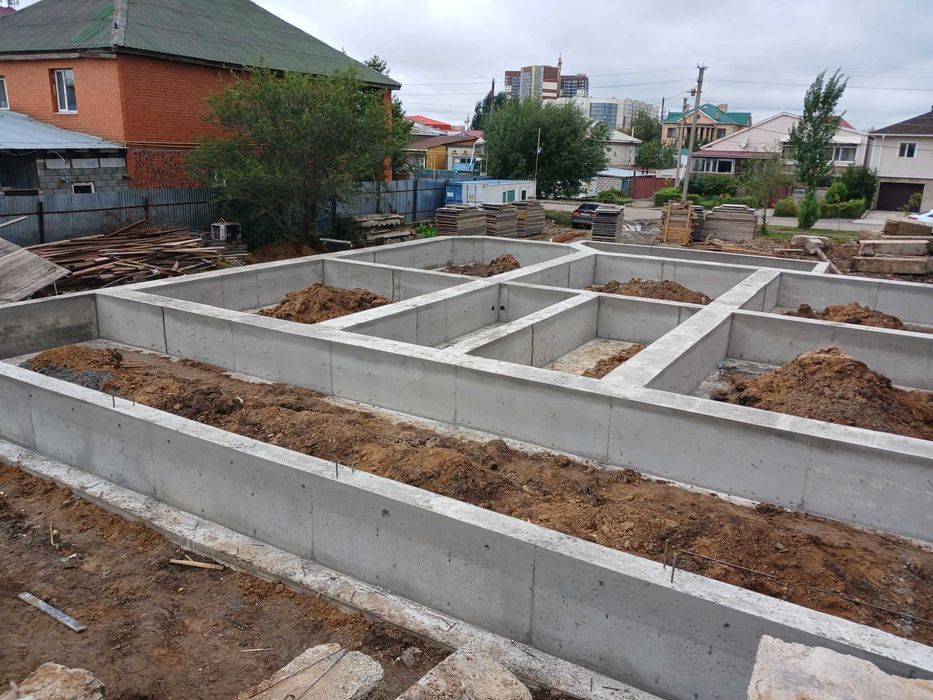 Заливка фундамента