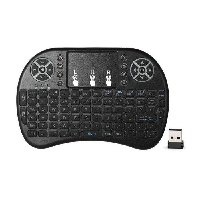 Mini tastatura wireless, cu touchpad, iluminata LED