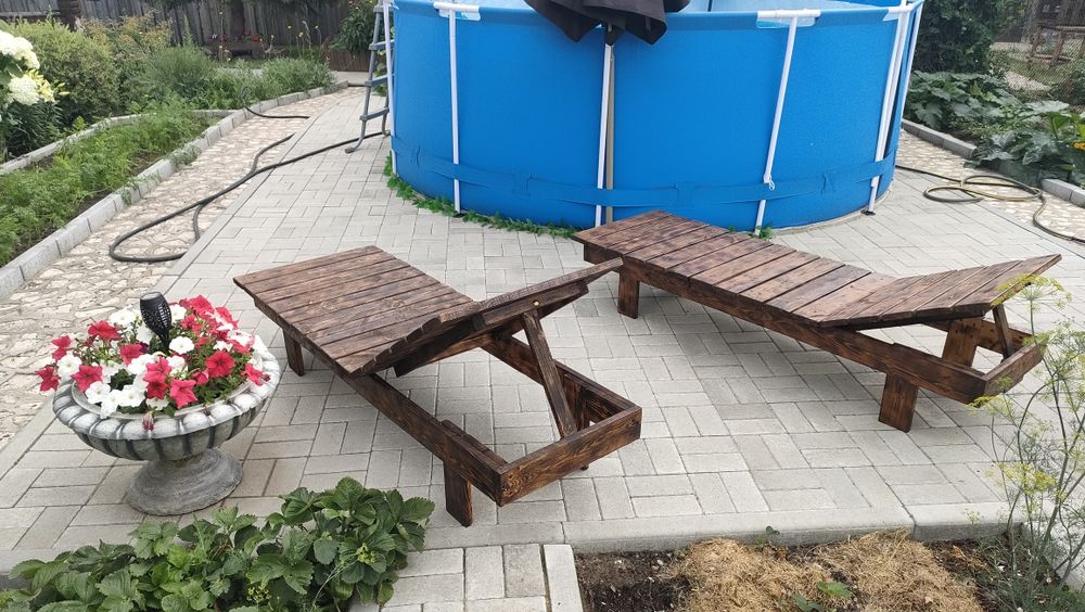 Шезлонг Лежаки из дерева