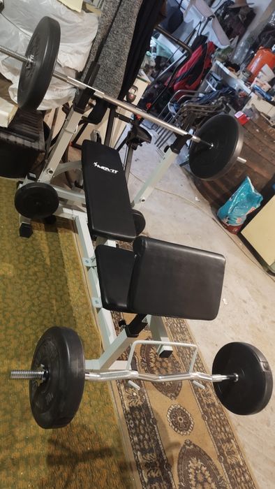 Banca multifuncționala cu gantere 100 kg