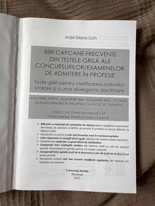 888 Capcane frecvente din testele de admitere in profesie