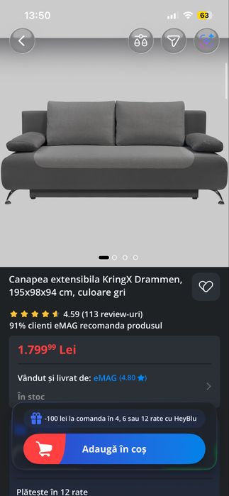 Canapea extensibila