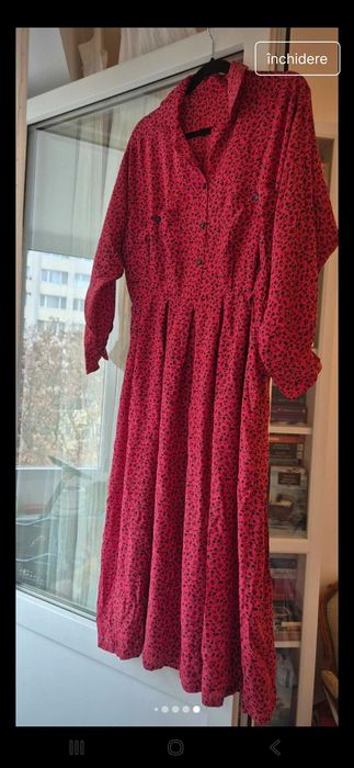 Rochie vintage matase naturala