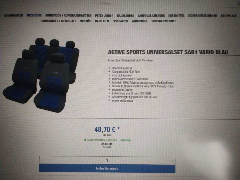 Petex - yниверсална авто тапицерия, калъфи за седалки, пълен комплект