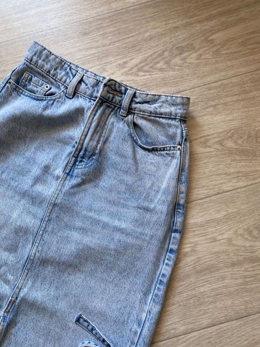 Джинсовая юбка миди