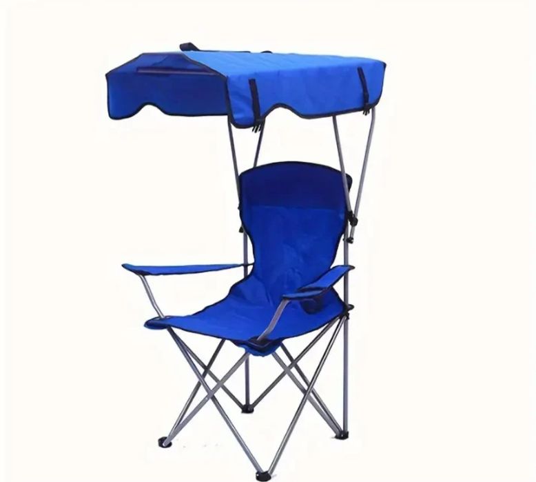 Scaun cu copertina pentru plaja camping pescuit 124x75x50 CM