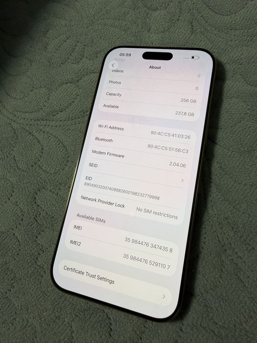 Iphone 16 Pro Max 256 gb Gold