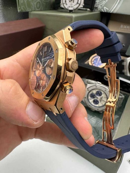 audemars piguet royal oak Хроно/ синьо злато