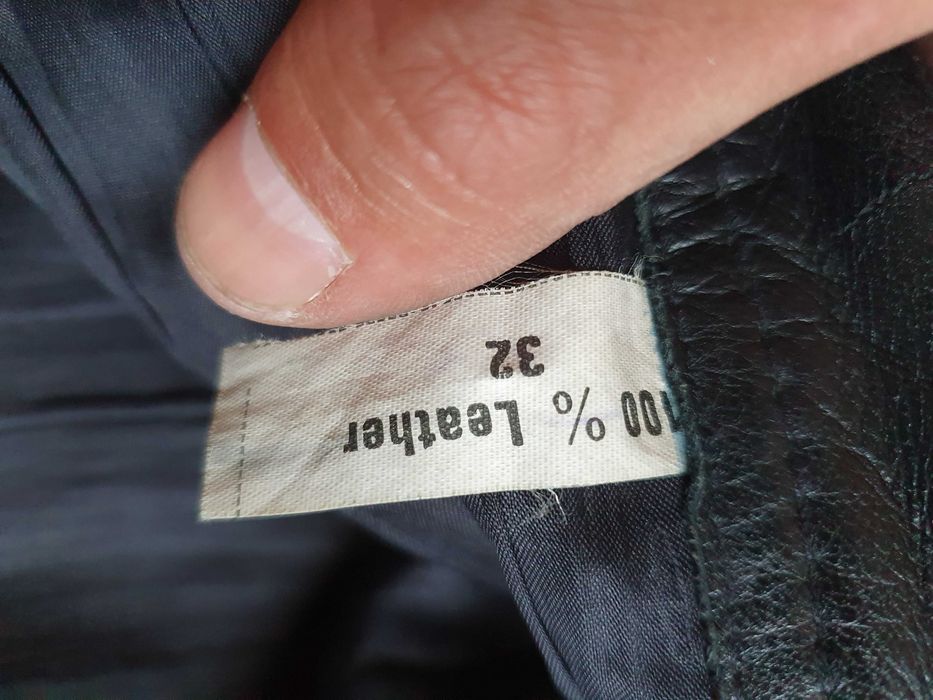 Pantaloni de piele PANTERA cu sireturi - Marimea 32 (Talie 82 cm)