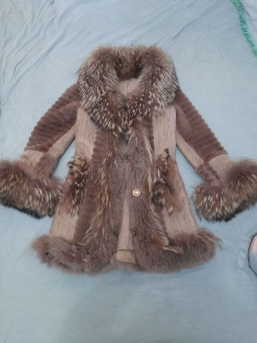 Дублёнка коричневый