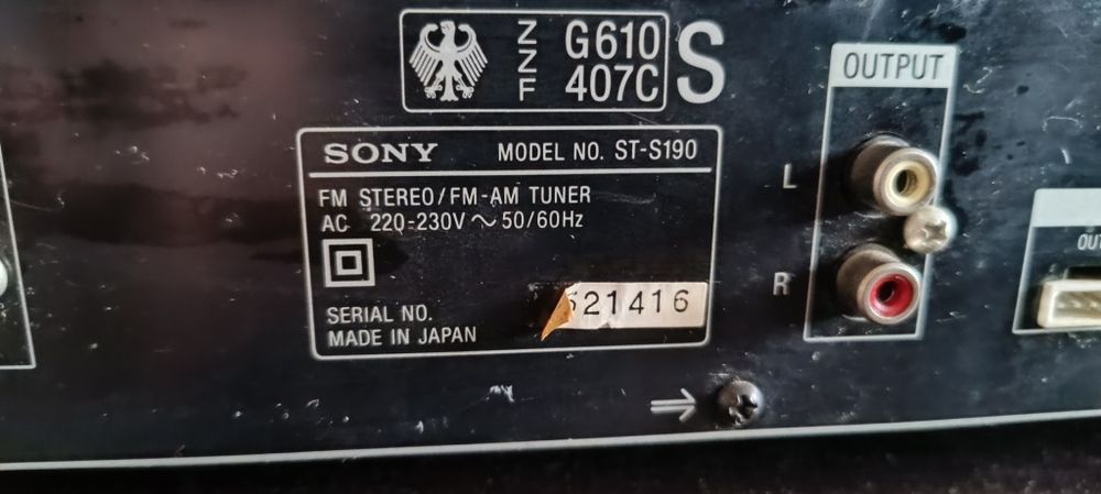 Tuner audio Sony ST -S190