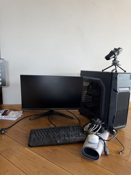 Геймърски комплект Gaming PC Ryzen 5 1600 + GTX 1650 + ASUS 24” монитор + периферия
