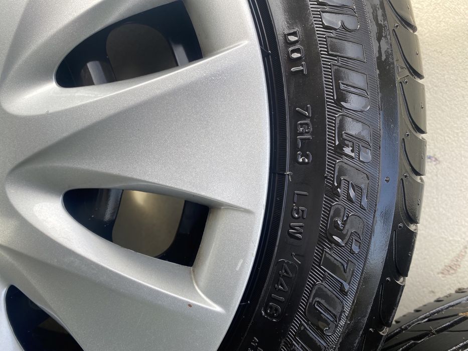 Jante BMW r16 tabla cu anvelope Bridgestone 195/55/16 vara