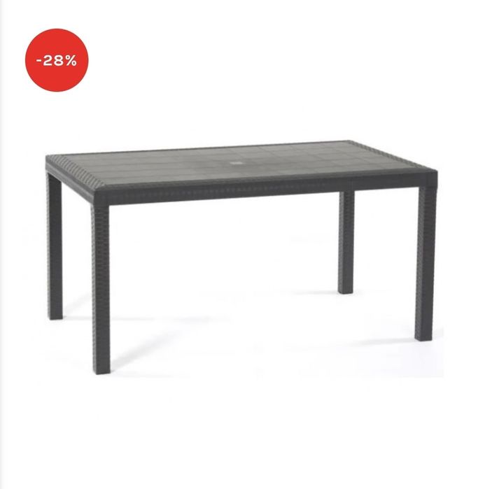 Маса Градинска ПВЦ Ратан Супер голяма 150/90 см три цвята