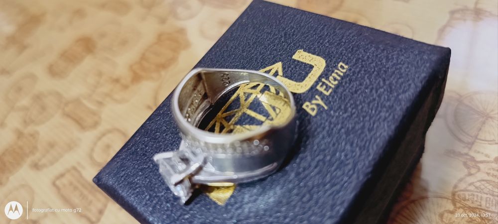 Inel argint placat cu aur 18k