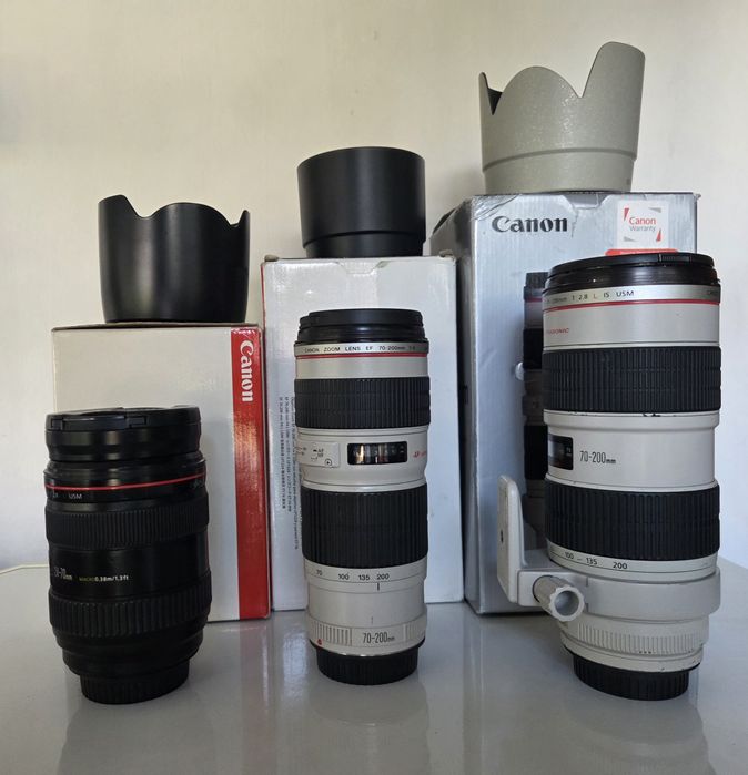 Obiective Canon L -24-70/2.8, 70-200/2.8 USM, 70-200/4 USM