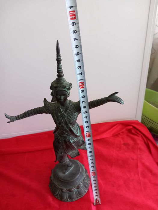 Бронзова Скулптура АПСАРА ,Кхмерска Камбоджа 19 Век