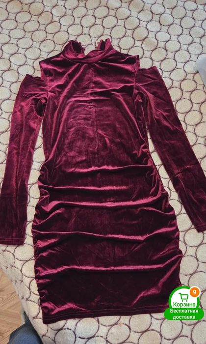 Платье женское бархатный