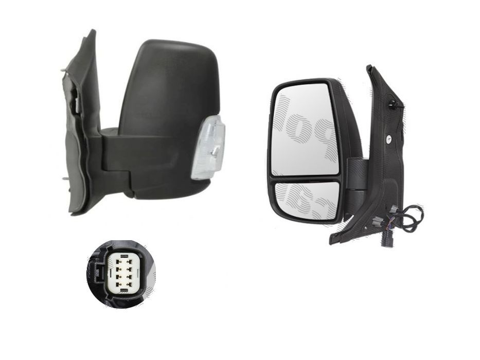 Oglinda exterioara Ford Transit/Tourneo, 01.2019, Stanga, reglare electrica; texturat; incalzita; scurt; geam convex; cromat; pliere electrica; 8