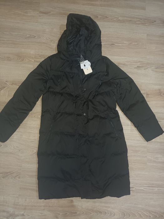 Дамско ново зимно яке с гъши пух черно размер S