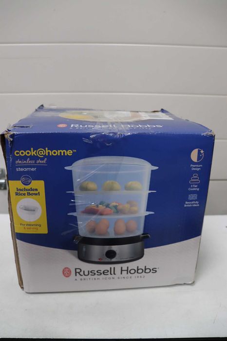 Уред за готвене на пара Russell Hobbs 9 л с 3 отделения, таймер и кошница за ориз