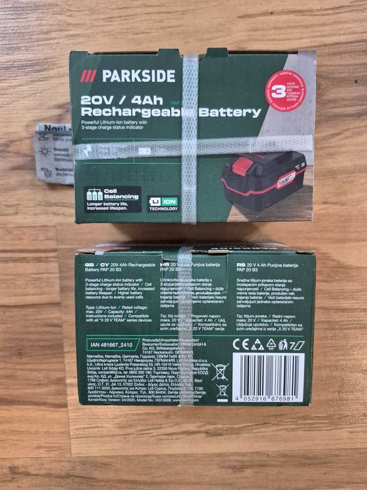 Acumulator/baterie 20V 4Ah Parkside PAP 20 B3-5 lei transportul