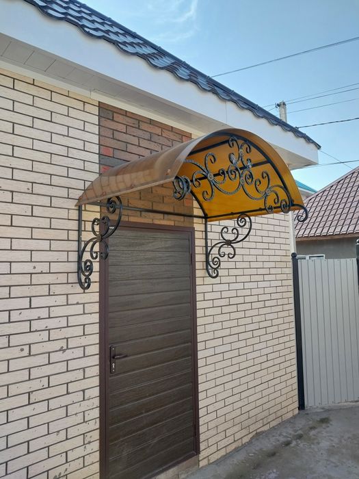 Козырек над входом навес ферма