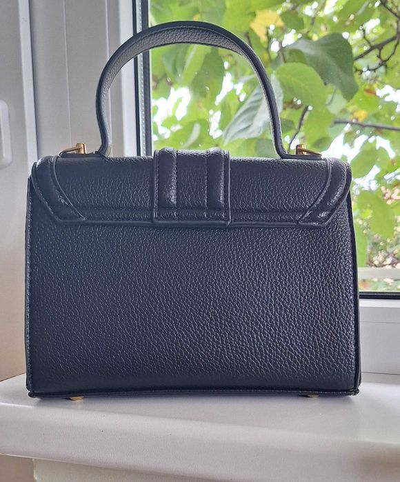 Стилна, оригинална Francesca Rossi дамска чанта от еко кожа, черна