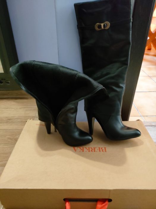 Cizme NOI piele naturala elegante cu toc 7 cm