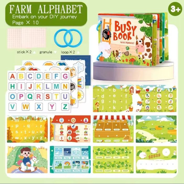 Mini busy book bolalar uchun