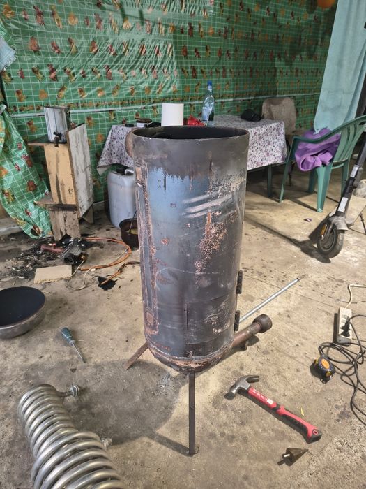 Soba pe ulei uzat cu serpentina inox