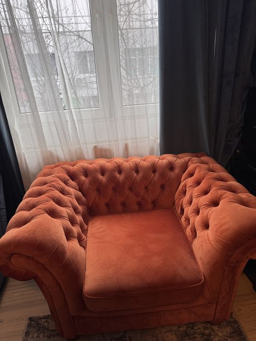 Set canapea + 2 fotolii Chesterfied