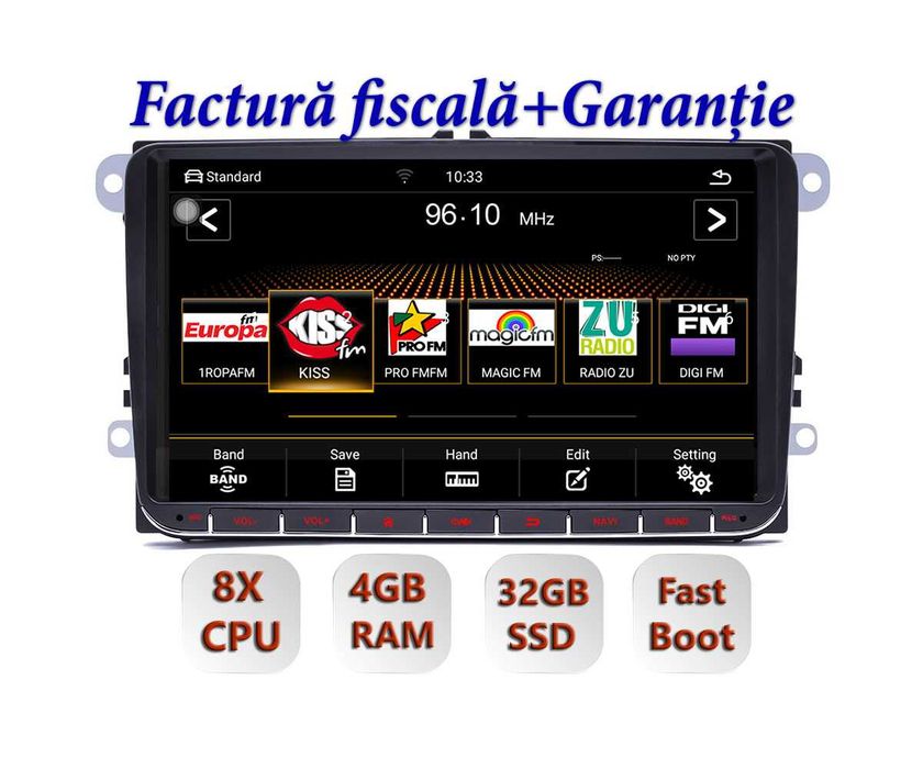 Navigatie Skoda Superb 2, 9" Octacore 4+32GB,DSP,SiM, Carplay