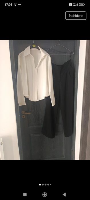 Cămașă eleganta + pantaloni evazați marimea L