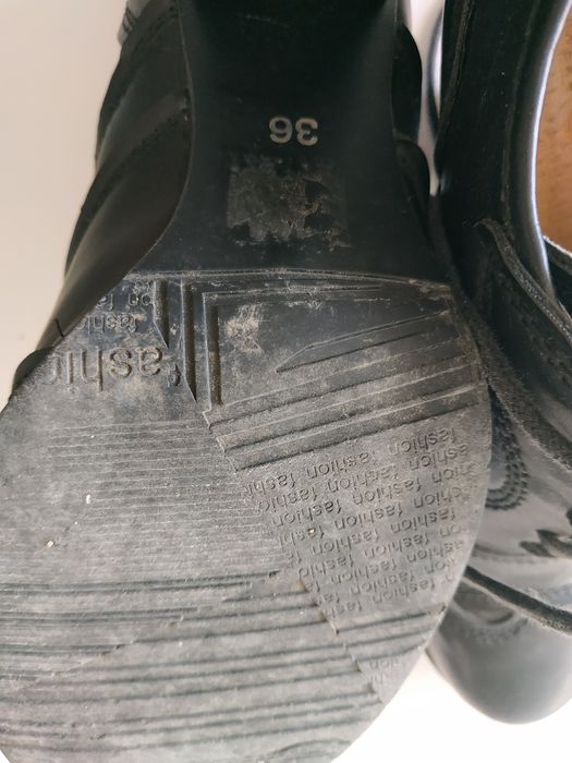 Botine dama negru cu șnur, Nr 36, cu toc