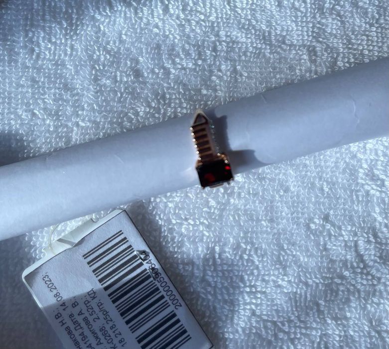 Золотой набор с  гранатом новый