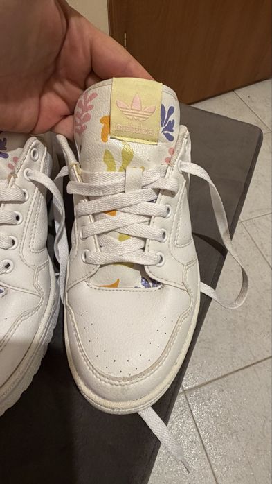 Оригинални бели маратонки с цветни краски - Аdidas Originals NY 90