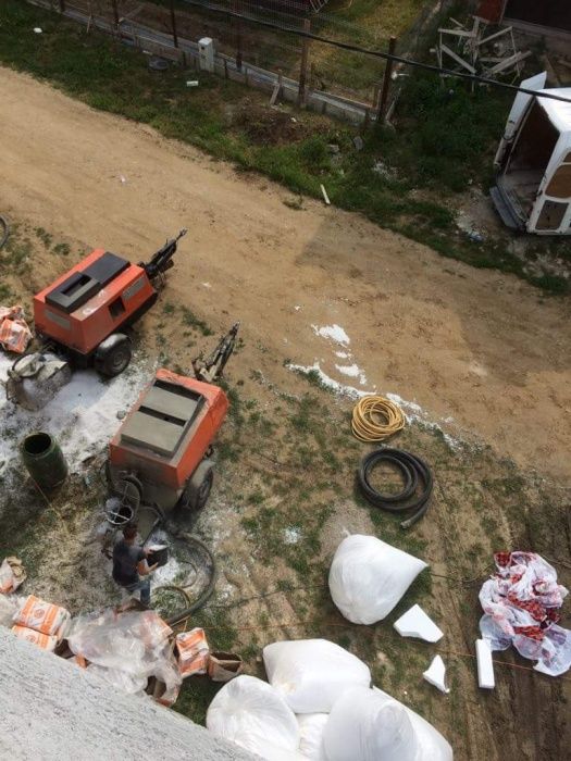 statie mobila de Șape mecanizate, tencuieli mecanizate