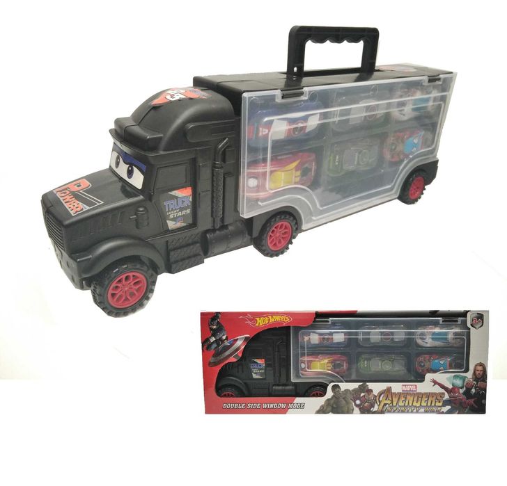 Детска играчка камион автовоз с 6 коли