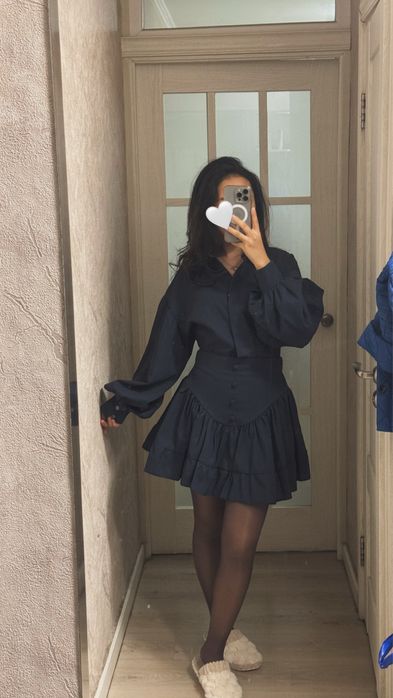 Платье двойка синяя