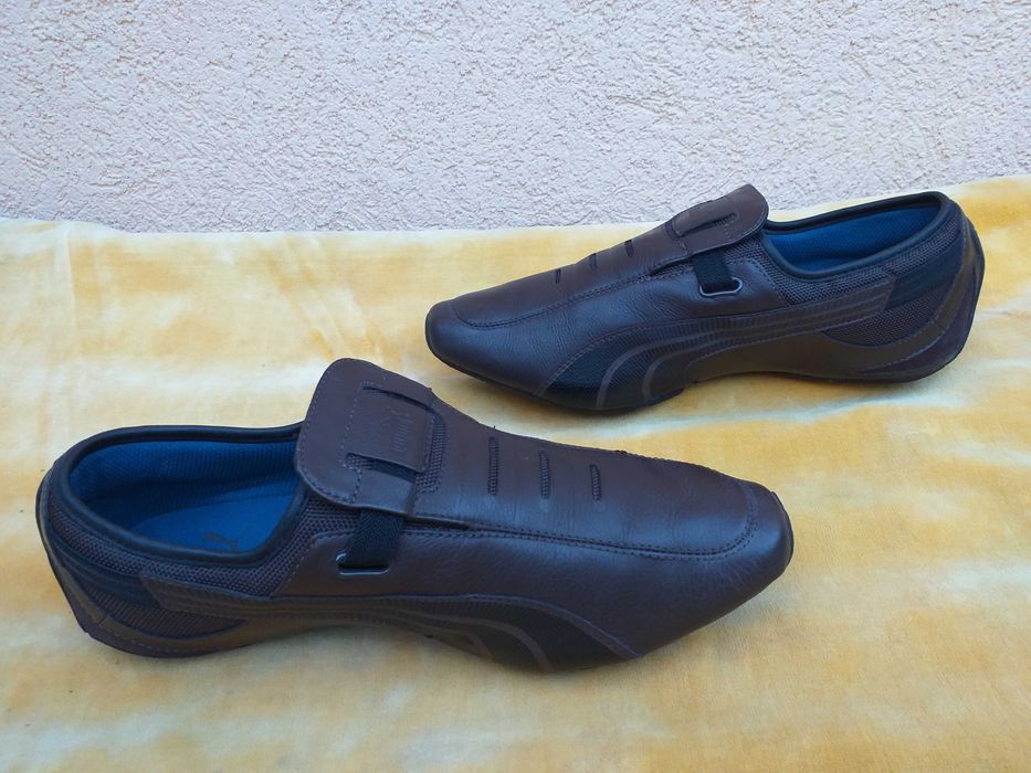 pantofi sport maro adidasi piele puma marimea 42.5