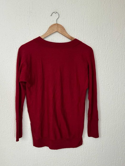 Червен дамски пуловер с вълна и кашмир Massimo Dutti