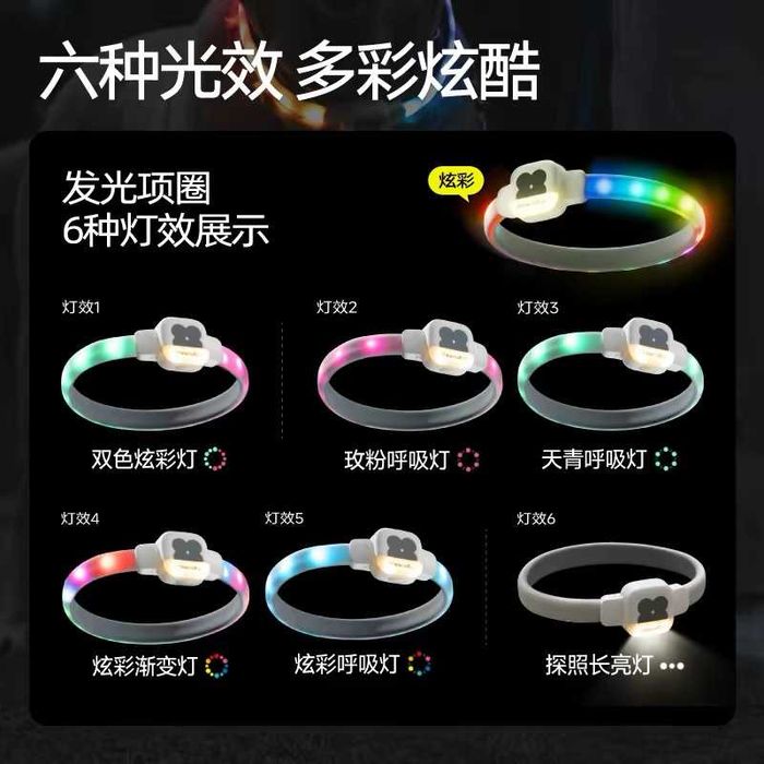 Нов LED светещ нашийник за куче S USB-C